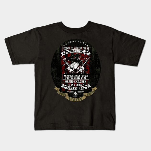 US Veteran I Served MY Country for My Kids Kids T-Shirt by IconicTee